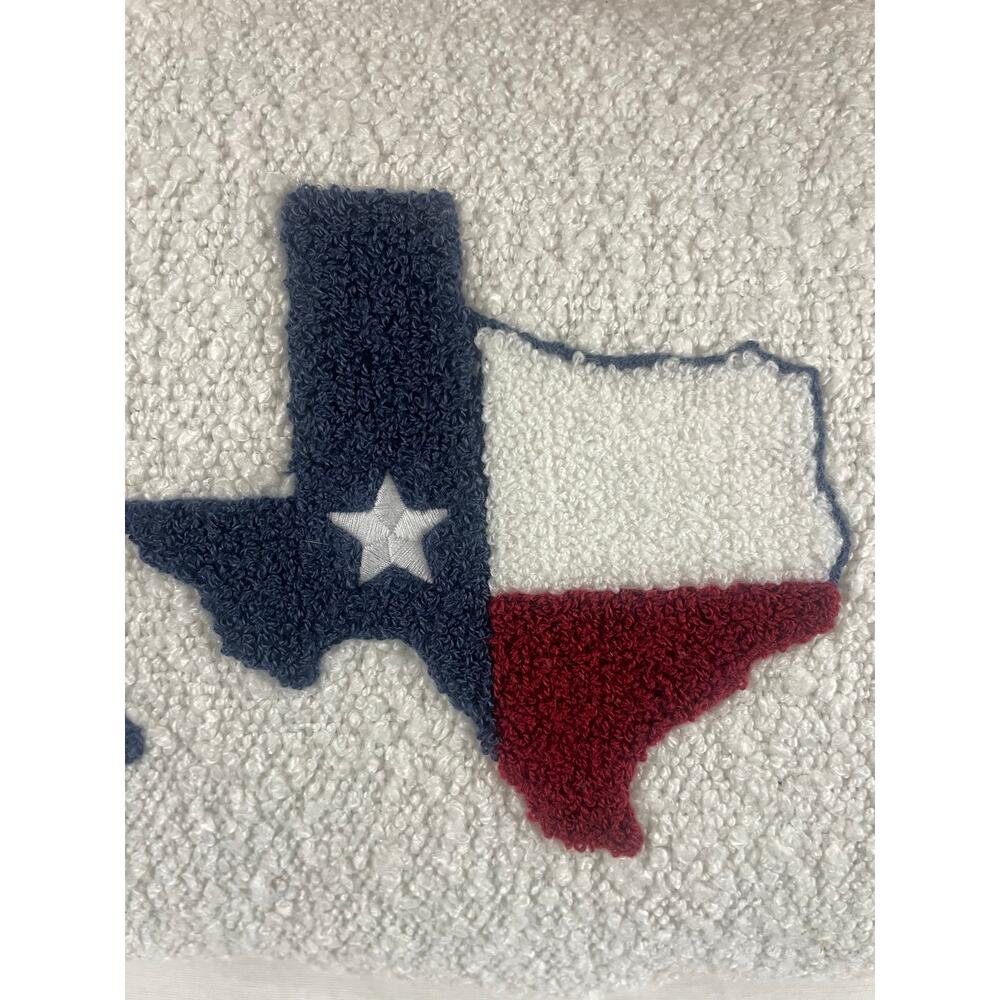 Howdy Home Texas Flag HOME Decorative Accent Pillow 14x20 Red White Blue - Picture 6 of 7